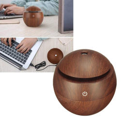 Menor preço em Umidificador Aromatizador Difusor Aromas Eletrico Madeira Escura USB LED 7 Cores