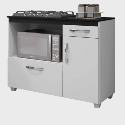Balcão de Cozinha para Cooktop 5 Bocas 2 Portas 1 Gaveta Cronos Arte Móveis Branco é boa?