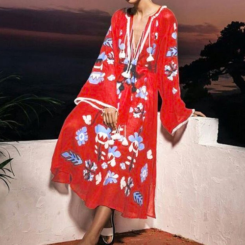 vestido floral plissado