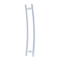 Menor preço em Puxador para porta tubular curvo C 50 cm escovado