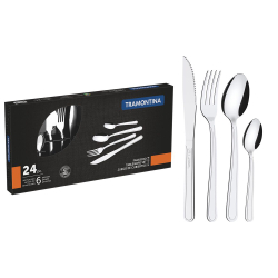 Conjunto de Talheres Inox Tramontina Búzios 24 Pçs Menor preço em Conjunto de Talheres Inox Tramontina Búzios 24 Pçs
