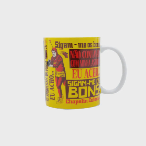 Caneca Porcelana Ch Chapolin Frases Fd Amarelo 300ml em Promoção na  Americanas