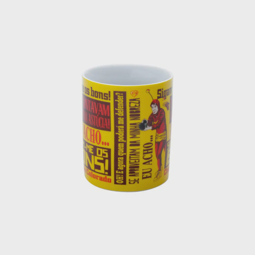 Caneca Porcelana Ch Chapolin Frases Fd Amarelo 300ml em Promoção na  Americanas