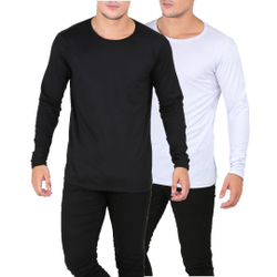 Kit 2 Camiseta Manga Longa Masculina Atacado Camisas Roupas Blusas Menor preço em Kit 2 Camiseta Manga Longa Masculina Atacado Camisas Roupas Blusas