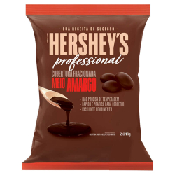 Gotas de Chocolate Cobertura Fracionada Meio Amargo 2,01kg - Hersheys Professional Menor preço em Gotas de Chocolate Cobertura Fracionada Meio Amargo 2,01kg - Hersheys Professional