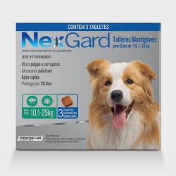 Antipulgas E Carrapatos Nexgard 68 Mg Para Cães De 10,1 à 25 Kg Com 03 Tabletes é boa?