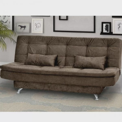 Sofá Cama 3 Lugares com 2 Almofadas Salomé Matrix Suede Amassado Marrom Menor preço em Sofá Cama 3 Lugares com 2 Almofadas Salomé Matrix Suede Amassado Marrom