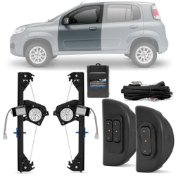 Kit Vidro Elétrico Fiat Novo Uno 2014 2015 2016 2017 Dianteiro Sensorizado 4 Portas Menor preço em Kit Vidro Elétrico Fiat Novo Uno 2014 2015 2016 2017 Dianteiro Sensorizado 4 Portas