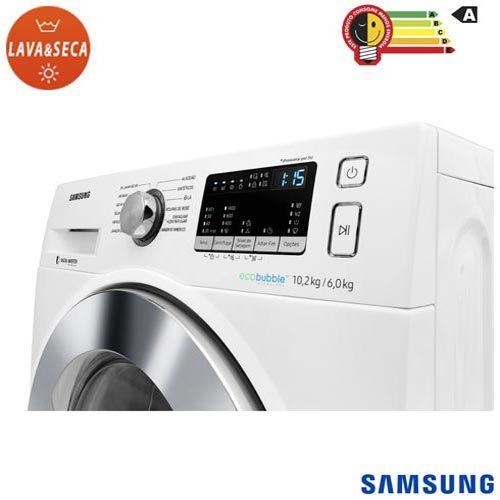 Lava seca 10 2 kg samsung eco bubble branca com 09 programas de