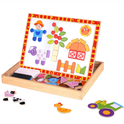 Quadro Magnético Branco e Negro Infantil Dupla Face Quebra Cabeça Fazendinha Animais Imãs e Giz Menino Menina 3 Anos Menor preço em Quadro Magnético Branco e Negro Infantil Dupla Face Quebra Cabeça Fazendinha Animais Imãs e Giz Menino Menina 3 Anos