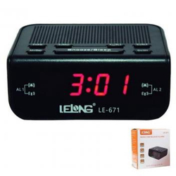 Menor preço em Relógio Despertador Lelong Digital Elétrico De Mesa Radio Am Fm