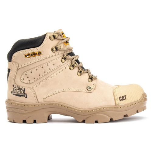 Bota Caterpillar Masculina Alaska Couro - Areia Creme em Promoção