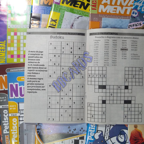 Coquetel Passatempo Numerix Numerex Exatas Letrex Sudoku Lógica, 6 Revistas  Frete Grátis