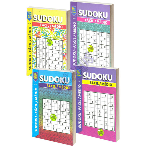 Livro de Passatempos Sudoku Jogos de Lógica Com Números - Coquetel