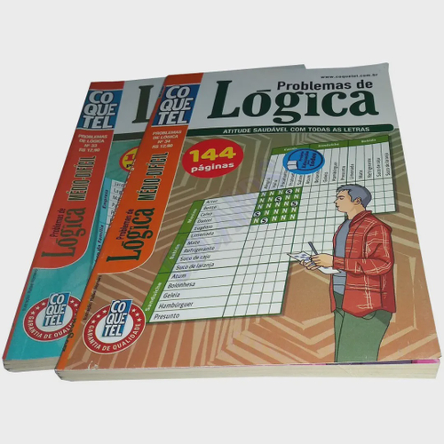 Kit 2 Passatempos Problemas De Lógica Coquetel (288 Páginas