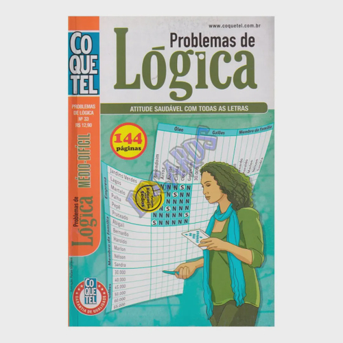 Livro de Passatempo Coquetel Coleção Problemas de Lógica em