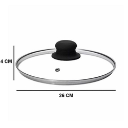 Tampa De Vidro Para Panela Avulsa 26 cm - Dona Chefa Menor preço em Tampa De Vidro Para Panela Avulsa 26 cm - Dona Chefa