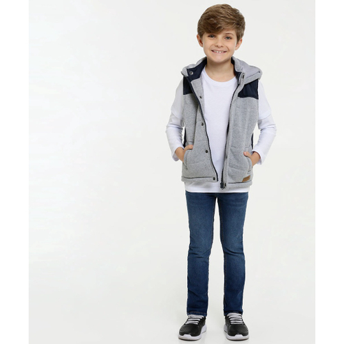 moletom com capuz and puffer vest