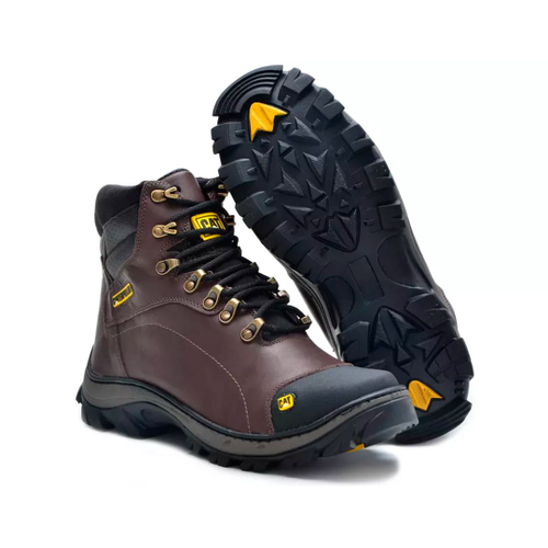 Bota caterpillar couro botina marrom adventure em Promoção na Americanas