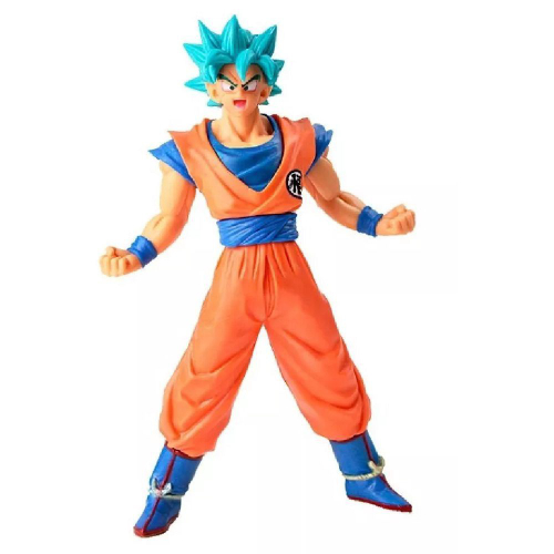 Boneco dragon ball vegeta super sayajin god 18 cm