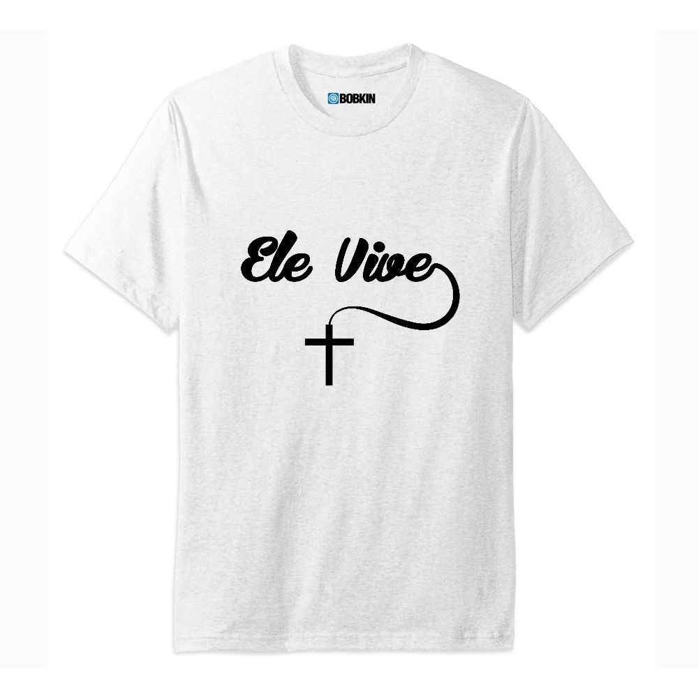 Camiseta Ele Vive Gospel Cruz No Shoptime