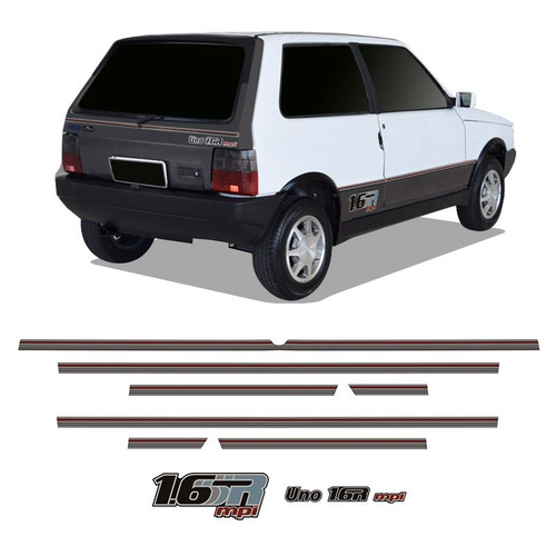 Kit Emblema Fiat Uno Mille Smart Resinado Modelo Original