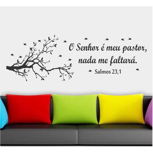 Adesivo Decorativo De Parede Salmo O Senhor É Meu Pastor