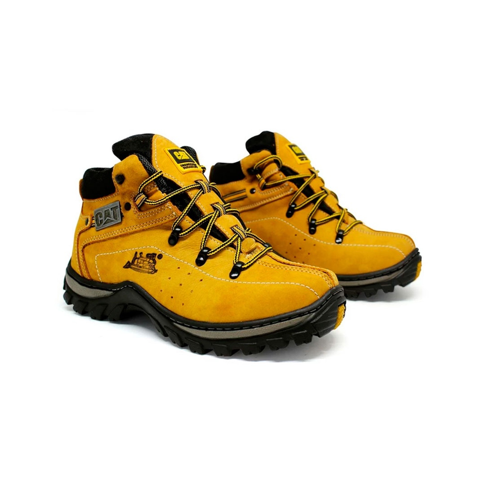 Bota Caterpillar Amarela Adventure Cano Alto