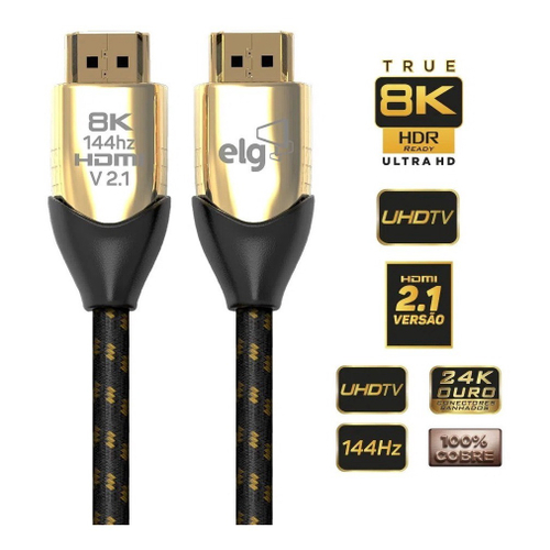 Cabo Hdmi 2.1 4k/144hz 8k/120hz Ultra Hd 2m Hs8k20 - elg é boa?