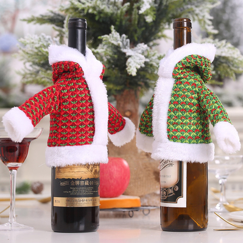 Decoracoes De Natal Artesanais Camisola Xadrez Bonito Realizada Garrafa De Vinho Tinto Tampa Bar Pacote Restaurante Decoracao Bonecas De Papai Noel Decoracoes Em Promocao Ofertas Na Americanas