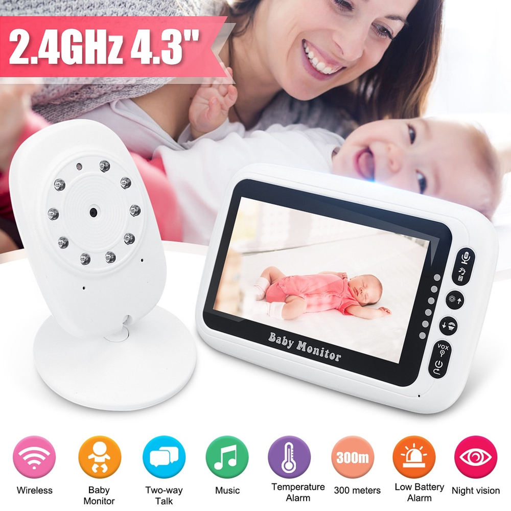 Video Baby Monitor Com Tela Lcd Colorida De 4 3 Controle Remoto Monitor Da Camera Do Bebe Seguranca Do Bebe Em Promocao Ofertas Na Americanas