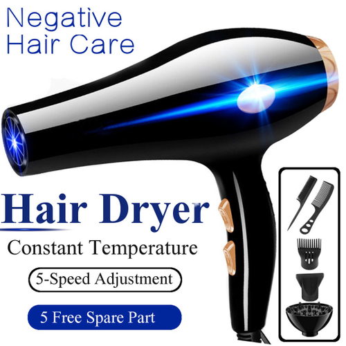 6 Pçs Set 2200 W Secador De Cabelo Secador De Luz Azul Temperatura Constante Secador Com Difusor Concentrator Salon Professional Kit Nas Americanas