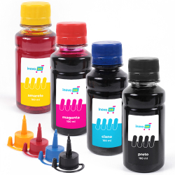 Menor preço em Kit 4 Refil Tinta Para Epson Ecotank L200 L210 L220 L355 L365 L375 L555 L575 L800 L805 L1300 400ml