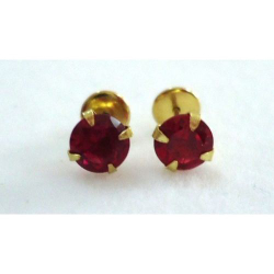 Brincos De Ouro 18k Pedra Vermelha Rubi Segundo Furo + Frete é boa?
