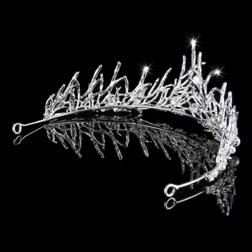 Mulheres Princesa Coroa Headband Strass Tiara Coroas Jóia do cabelo Prata Acessórios para o