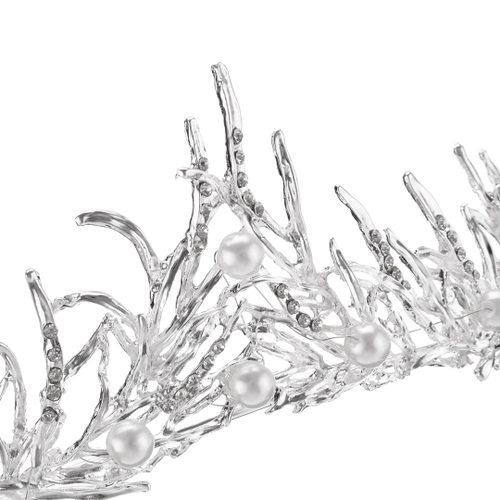 Mulheres Princesa Coroa Headband Strass Tiara Coroas Jóia do cabelo Prata Acessórios para o