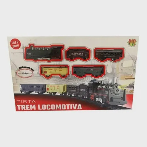 Trenzinho De Brinquedo Locomotiva Com Som E Luz Trem Trilhos em Promoção na  Americanas