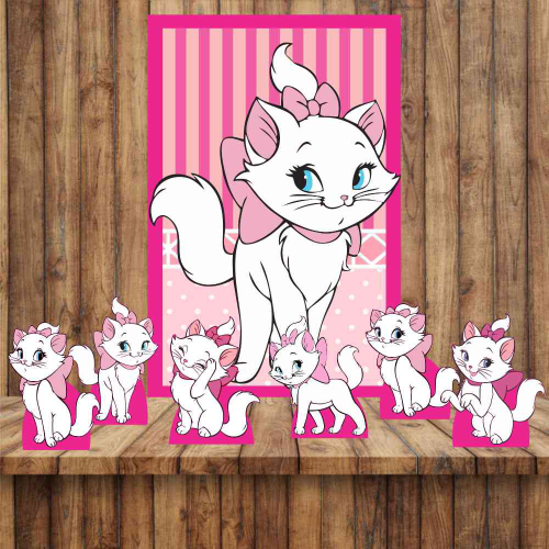 Kit Festa Gata Marie- Decoração Infantil