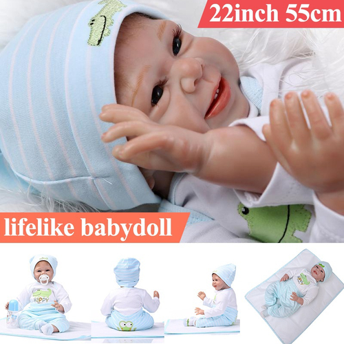 Renascer Baby Doll Vinil De Silicone Macio 22 Polegadas 55 Cm Adoravel Lifelike Bonito Bebe Reborn Baby Doll Handmade Dormir Roupas De Boneca Recem Nascida Nas Americanas