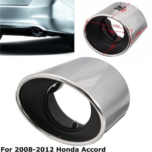 Tubo De Silenciador De Escape De Aco Inoxidavel Oval Para Honda Accord 2008 2012 Cor Cromo Em Promocao Ofertas Na Americanas