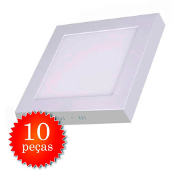 Kit 10 Painel Plafon Luminaria Led Quadrado Sobrepor 18w é boa?