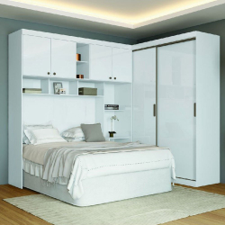 Quarto Completo Compacto Casal Paris Santos Andirá Menor preço em Quarto Completo Compacto Casal Paris Santos Andirá