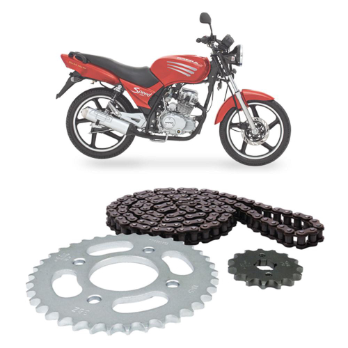 Kit Relação Coroa Pinhão Moto Dafra Speed 150 2008 a 2015 Vaz