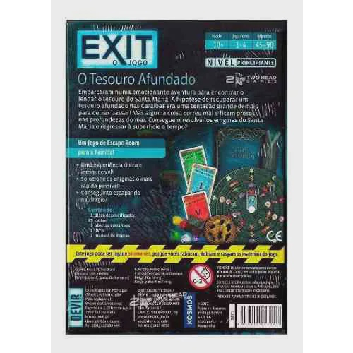 Exit O Tesouro Afundado Jogo Cartas Escape Room Portugues