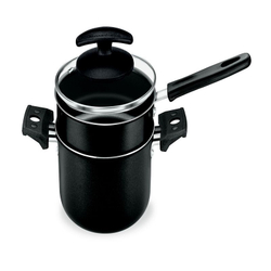 Cuscuzeiro 12 Cm Com Tampa De Vidro preto Fortaleza Menor preço em Cuscuzeiro 12 Cm Com Tampa De Vidro preto Fortaleza