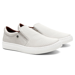 Menor preço em Tênis Slip On Masculino Iate Casual Confortável Macio Leve Off White 37