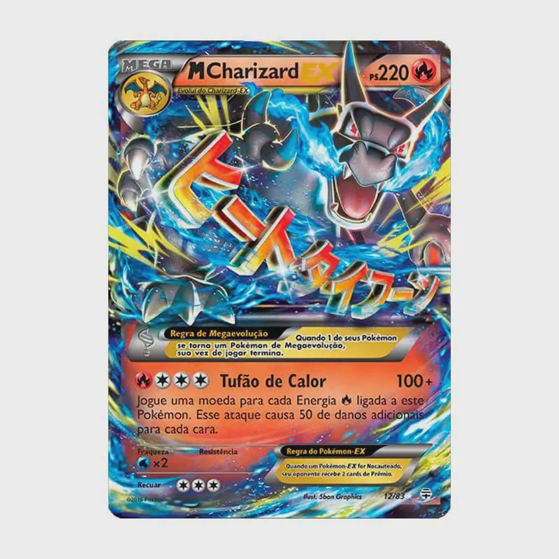 Carta Pokemon Super Rara Charizard Ex Mega