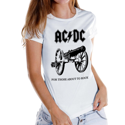 camiseta feminina acdc