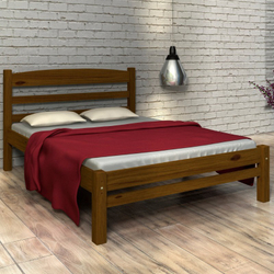Cama de Casal Madeira Maciça cor Imbuia Menor preço em Cama de Casal Madeira Maciça cor Imbuia