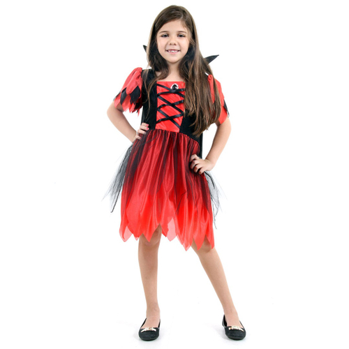 Fantasia de Halloween Vampira de Luxo Infantil Feminina Com Luvas em  Promoção na Americanas